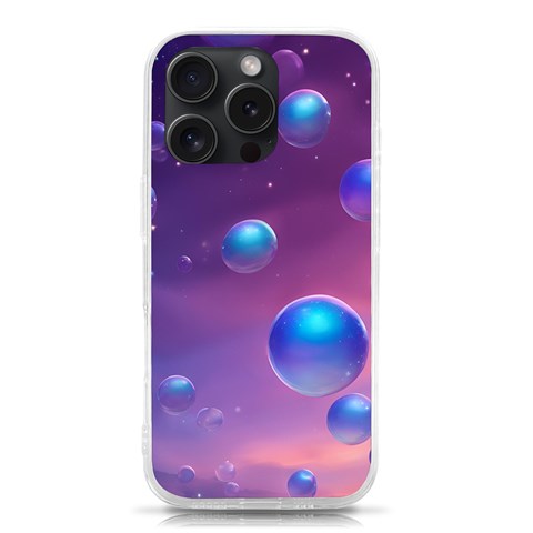 Bubbles iPhone 15 Pro TPU UV Print Case from ArtsNow.com Front