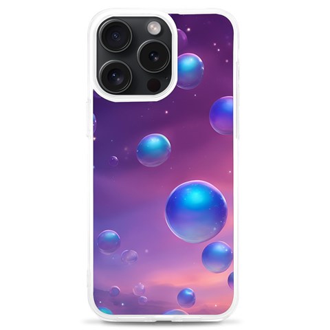 Bubbles iPhone 15 Pro Max TPU UV Print Case from ArtsNow.com Front