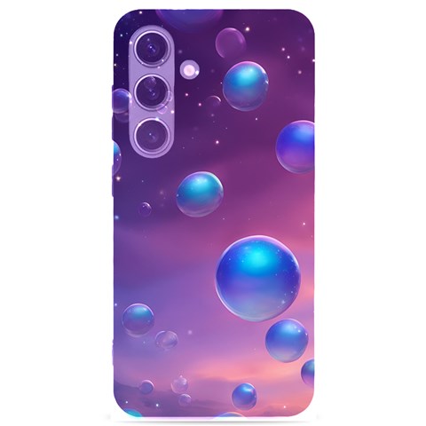 Bubbles Samsung Galaxy S24 6.2 Inch Black TPU UV Case from ArtsNow.com Front