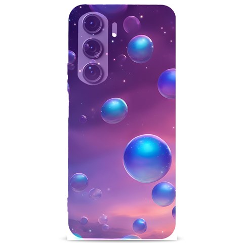 Bubbles Samsung Galaxy S24 Plus 6.7 Inch Black TPU UV Case from ArtsNow.com Front