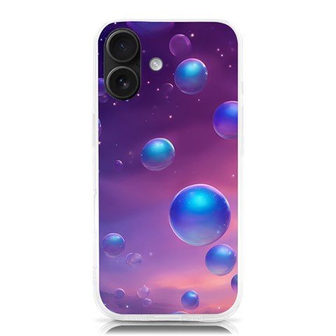 Bubbles iPhone 16 TPU UV Print Case from ArtsNow.com Front