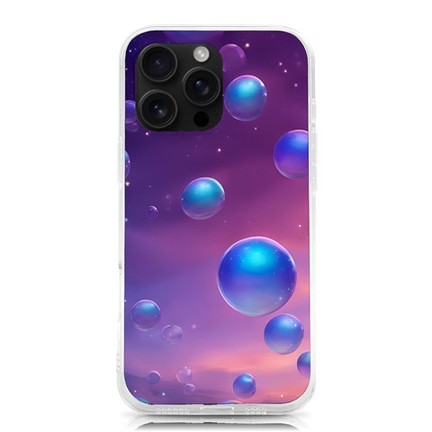 Bubbles iPhone 16 Pro Max TPU UV Print Case from ArtsNow.com Front