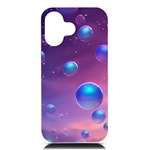 Bubbles iPhone 16 Black UV Print PC Hardshell Case