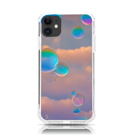 Clouds and Bubbles iPhone 11 TPU UV Print Case from ArtsNow.com Front