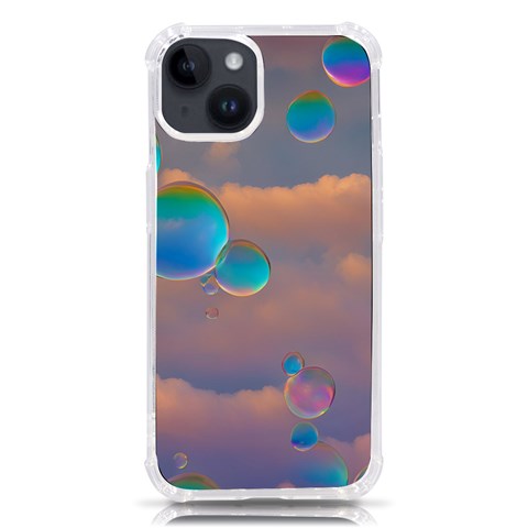 Clouds and Bubbles iPhone 14 TPU UV Print Case from ArtsNow.com Front