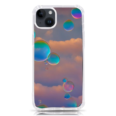 Clouds and Bubbles iPhone 14 Plus TPU UV Print Case from ArtsNow.com Front