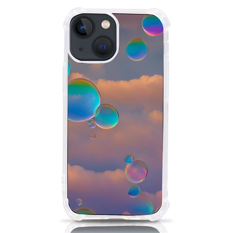 Clouds and Bubbles iPhone 13 mini TPU UV Print Case from ArtsNow.com Front