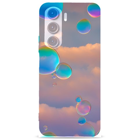 Clouds and Bubbles Samsung Galaxy S24 Plus 6.7 Inch Black TPU UV Case from ArtsNow.com Front