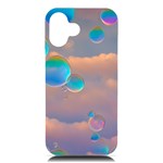 Clouds and Bubbles iPhone 16 Plus Black UV Print PC Hardshell Case