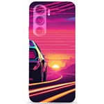 Retrowave Sunset Samsung Galaxy S24 Plus 6.7 Inch Black TPU UV Case