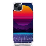 Retrowave Grid Sunset iPhone 14 Plus TPU UV Print Case