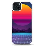 Retrowave Grid Sunset iPhone 15 TPU UV Print Case