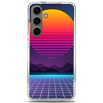 Retrowave Grid Sunset Samsung Galaxy S24 6.2 Inch TPU UV Case