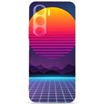 Retrowave Grid Sunset Samsung Galaxy S24 Plus 6.7 Inch Black TPU UV Case