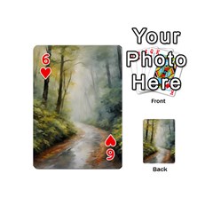 Forest Scene Playing Cards 54 Designs (Mini) from ArtsNow.com Front - Heart6