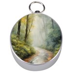 Forest Scene Silver Compasses