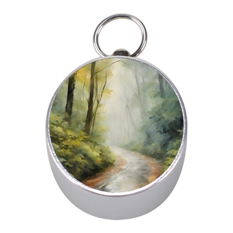 Forest Scene Mini Silver Compasses from ArtsNow.com Front