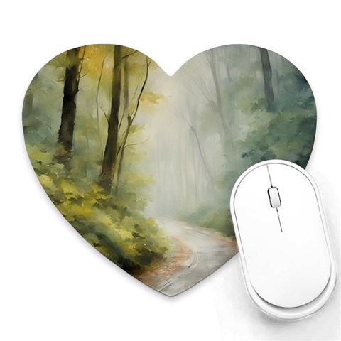 Forest Scene Heart Mousepad from ArtsNow.com Front