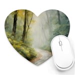 Forest Scene Heart Mousepad