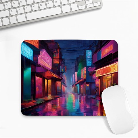 Abstract City Street Painting Small Mousepad from ArtsNow.com Front