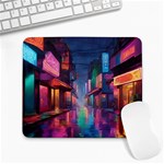 Abstract City Street Painting Large Mousepad