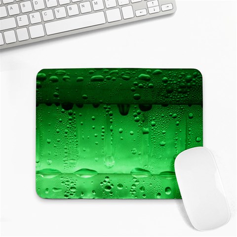 Green Droplets Small Mousepad from ArtsNow.com Front