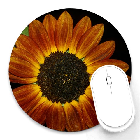 Night time Sunflower Round Mousepad from ArtsNow.com Front