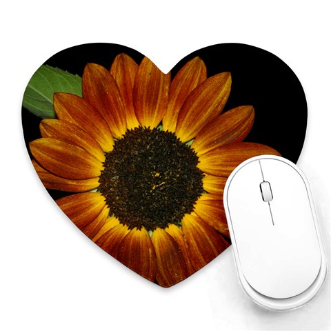 Night time Sunflower Heart Mousepad from ArtsNow.com Front