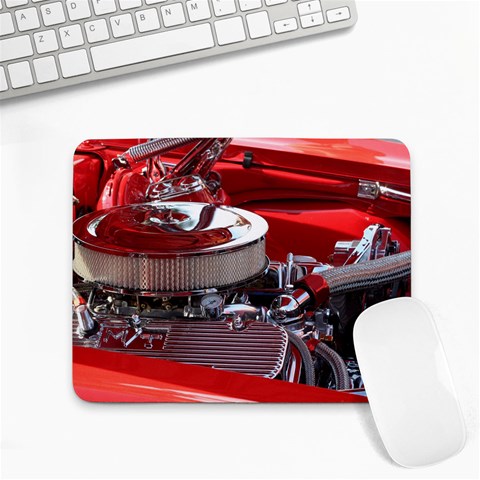 Red and Chrome Small Mousepad from ArtsNow.com Front