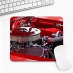 Red and Chrome Large Mousepad