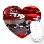 Red and Chrome Heart Mousepad