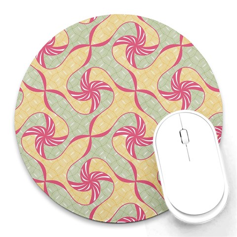 Abstract Pattern Design Scrapbooking Round Mousepad from ArtsNow.com Front