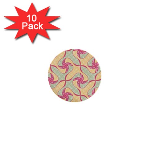 Abstract Pattern Design Scrapbooking 1  Mini Buttons (10 pack)  from ArtsNow.com Front