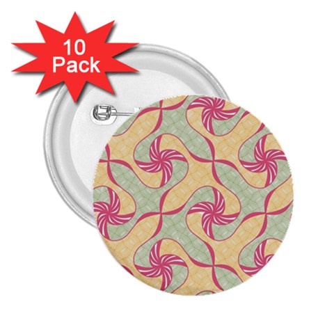 Abstract Pattern Design Scrapbooking 2.25  Buttons (10 pack)  from ArtsNow.com Front