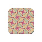 Abstract Pattern Design Scrapbooking Rubber Square Coaster (4 pack)