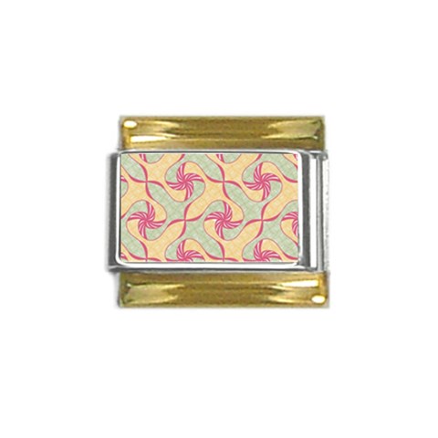 Abstract Pattern Design Scrapbooking Gold Trim Italian Charm (9mm) from ArtsNow.com Front