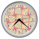 Abstract Pattern Design Scrapbooking Wall Clock (Silver)