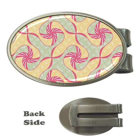 Abstract Pattern Design Scrapbooking Money Clips (Oval)  from ArtsNow.com Front