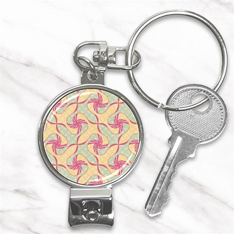 Abstract Pattern Design Scrapbooking Nail Clippers Key Chain from ArtsNow.com Front