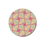 Abstract Pattern Design Scrapbooking Rubber Coaster (Round)