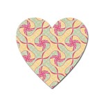 Abstract Pattern Design Scrapbooking Heart Magnet