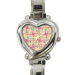 Abstract Pattern Design Scrapbooking Heart Italian Charm Watch