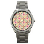 Abstract Pattern Design Scrapbooking Sport Metal Watch