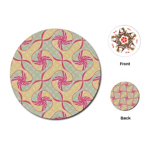 Abstract Pattern Design Scrapbooking Playing Cards Single Design (Round) from ArtsNow.com Front