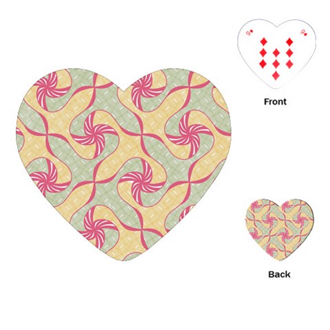 Abstract Pattern Design Scrapbooking Playing Cards Single Design (Heart) from ArtsNow.com Front