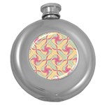 Abstract Pattern Design Scrapbooking Round Hip Flask (5 oz)