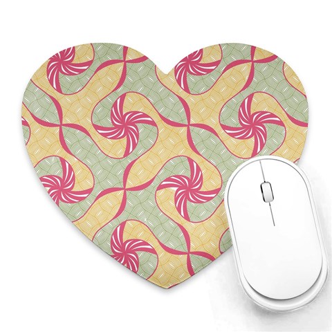 Abstract Pattern Design Scrapbooking Heart Mousepad from ArtsNow.com Front