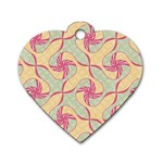 Abstract Pattern Design Scrapbooking Dog Tag Heart (One Side)