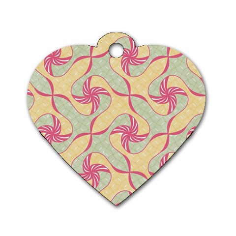 Abstract Pattern Design Scrapbooking Dog Tag Heart (Two Sides) from ArtsNow.com Front