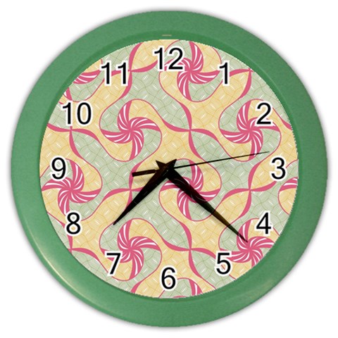 Abstract Pattern Design Scrapbooking Color Wall Clock from ArtsNow.com Front